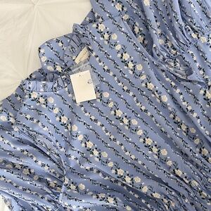 MELLODAY NWT Floral high neck sleeveless lined midi dress womens medium wedding